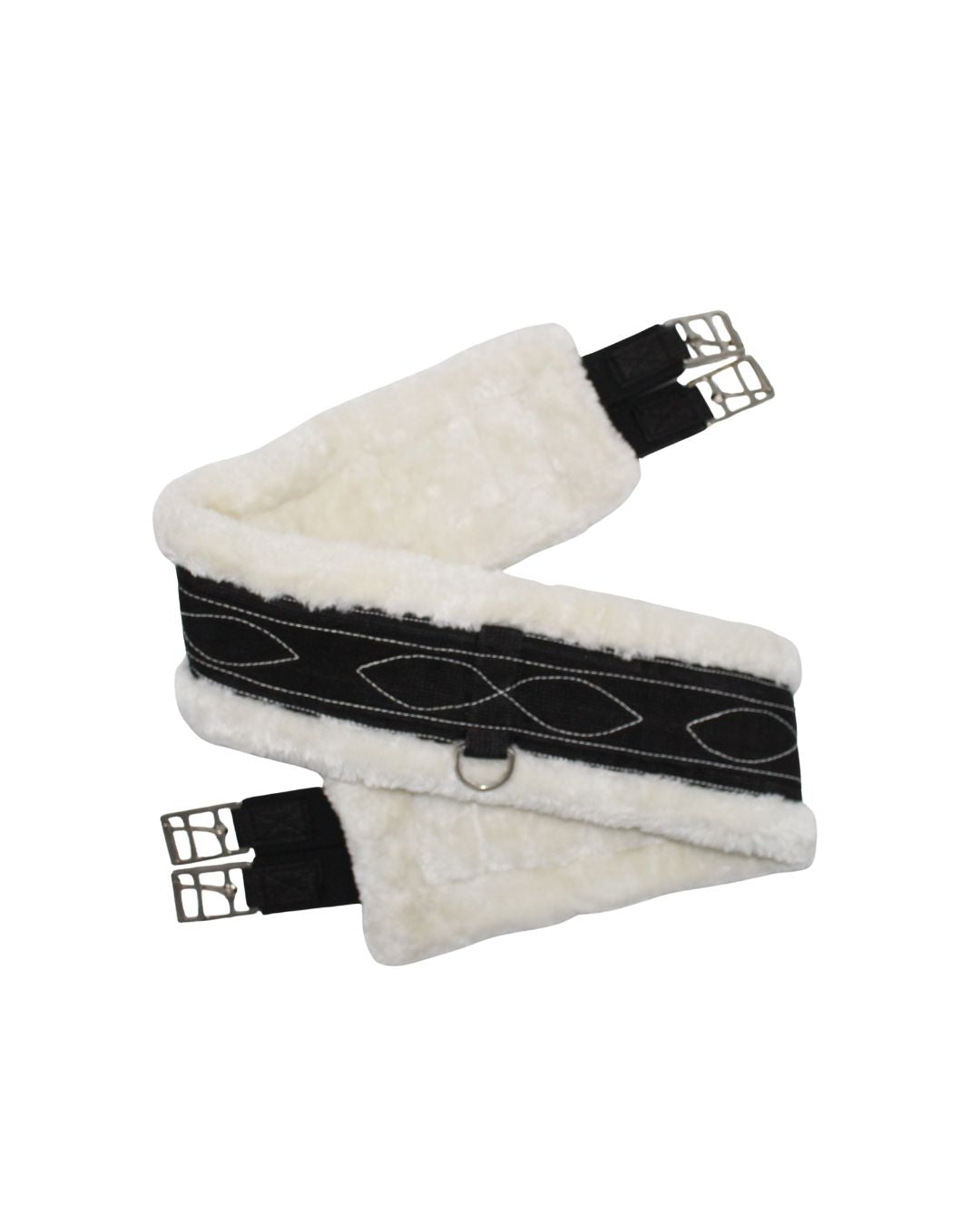 Proseries Girths Black on White Fleece